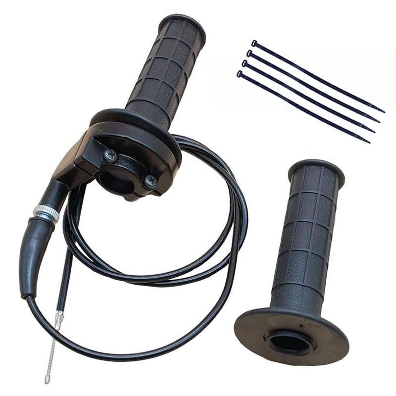 Aniro Moto Throttle Cable + Handle Bar Throttle Grips Grip + Throttle Housing Clamp for 50cc 90cc 110cc 125cc 140cc 200cc 250cc 4-stroke Dirt Bike Quad ATV Pit Bike Mini Pocket bike - Image 1